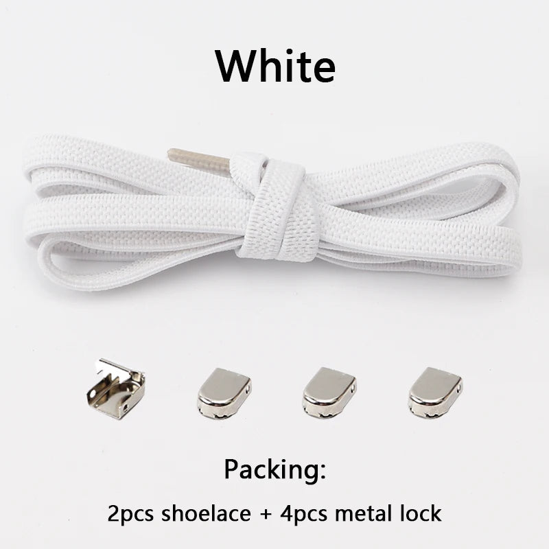 No Tie Elastic Shoe Laces One Size Fits All Adult Shoes Shoelaces for Sneakers Shoelace Tieless Flat Expand Shoestrings