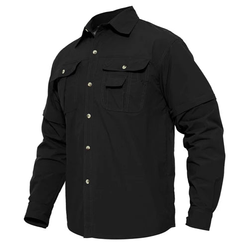 EKLENTSON Training Shirts Men Summer Quick Dry Convertible Shirts Long Sleeve Lightweight Hiking Camping Travel Shirts