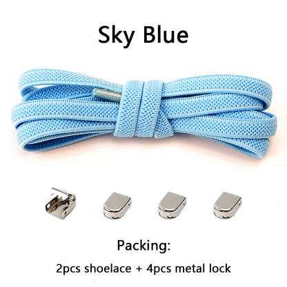 No Tie Elastic Shoe Laces One Size Fits All Adult Shoes Shoelaces for Sneakers Shoelace Tieless Flat Expand Shoestrings