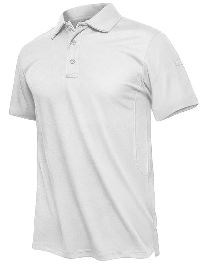 TACVASEN Summer Polo Tee Shirts Men's Short Sleeve Quick Dry T-shirt Breathable Work Shirt Fishing Hiking Golf Polos Top Man