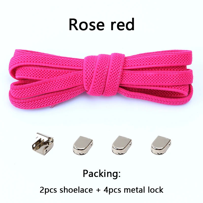 No Tie Elastic Shoe Laces One Size Fits All Adult Shoes Shoelaces for Sneakers Shoelace Tieless Flat Expand Shoestrings
