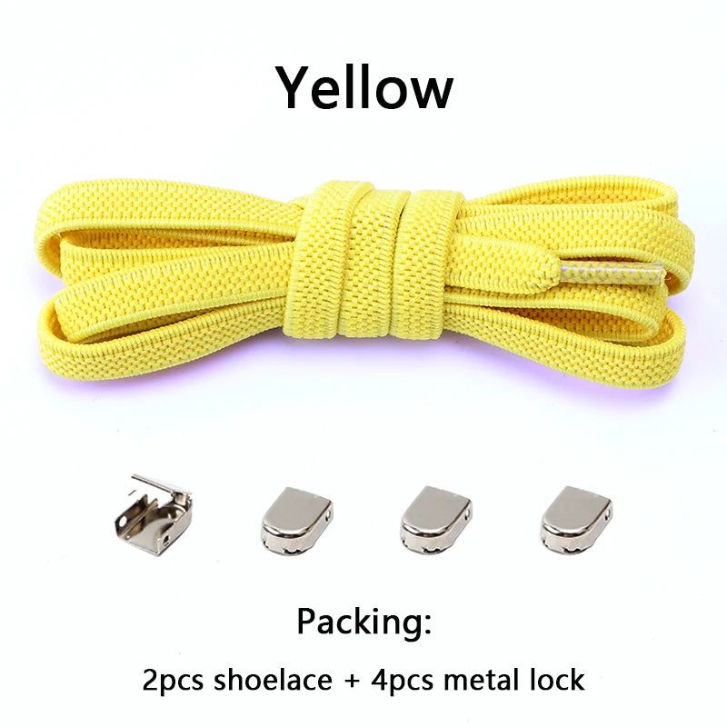 No Tie Elastic Shoe Laces One Size Fits All Adult Shoes Shoelaces for Sneakers Shoelace Tieless Flat Expand Shoestrings