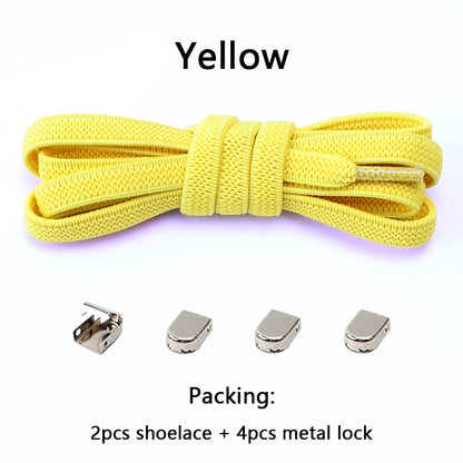 No Tie Elastic Shoe Laces One Size Fits All Adult Shoes Shoelaces for Sneakers Shoelace Tieless Flat Expand Shoestrings