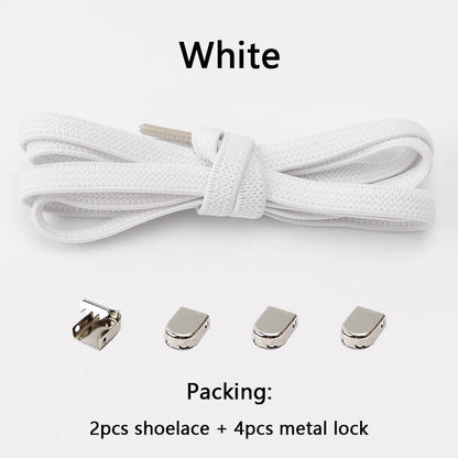 No Tie Elastic Shoe Laces One Size Fits All Adult Shoes Shoelaces for Sneakers Shoelace Tieless Flat Expand Shoestrings