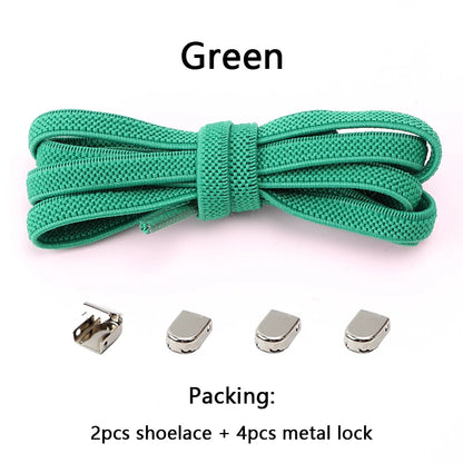 No Tie Elastic Shoe Laces One Size Fits All Adult Shoes Shoelaces for Sneakers Shoelace Tieless Flat Expand Shoestrings