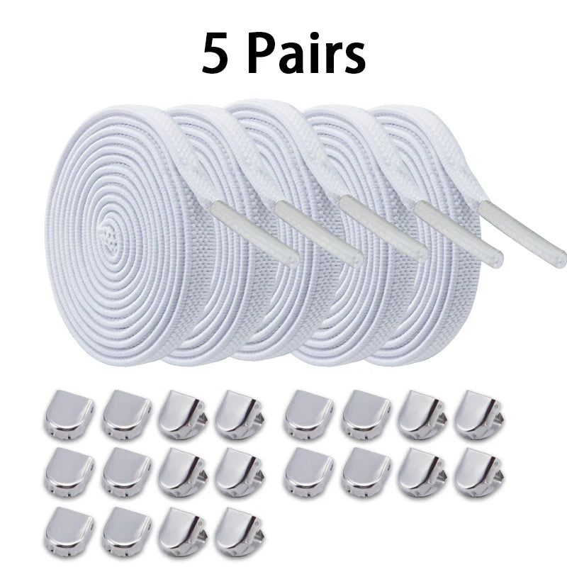 No Tie Elastic Shoe Laces One Size Fits All Adult Shoes Shoelaces for Sneakers Shoelace Tieless Flat Expand Shoestrings