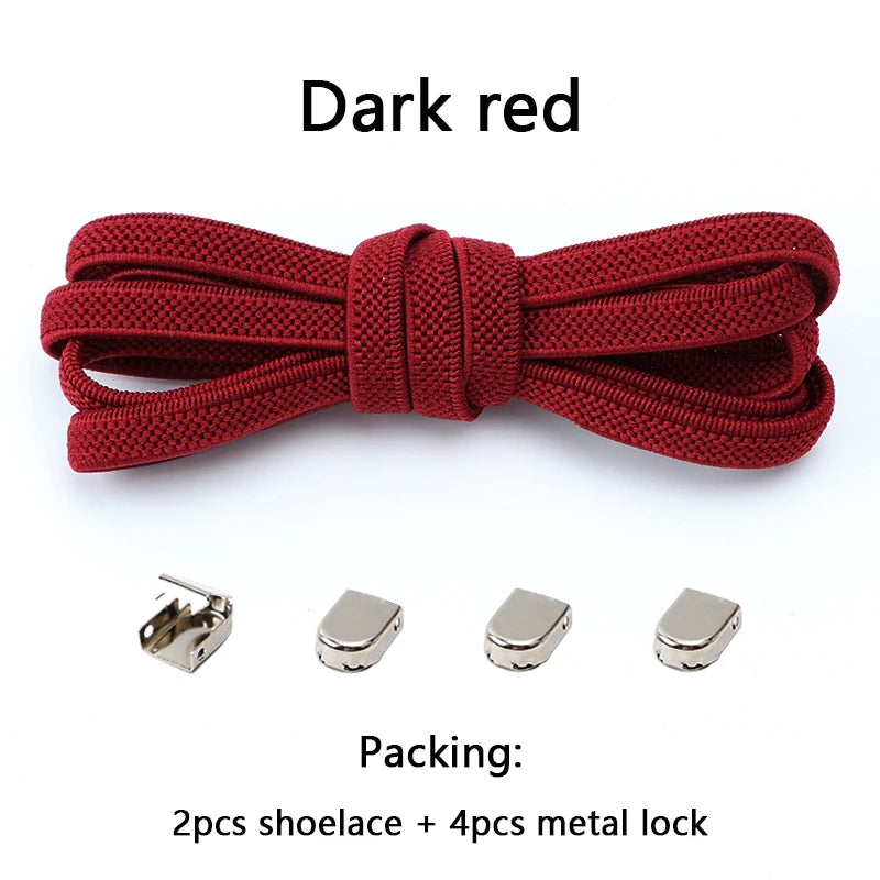 No Tie Elastic Shoe Laces One Size Fits All Adult Shoes Shoelaces for Sneakers Shoelace Tieless Flat Expand Shoestrings