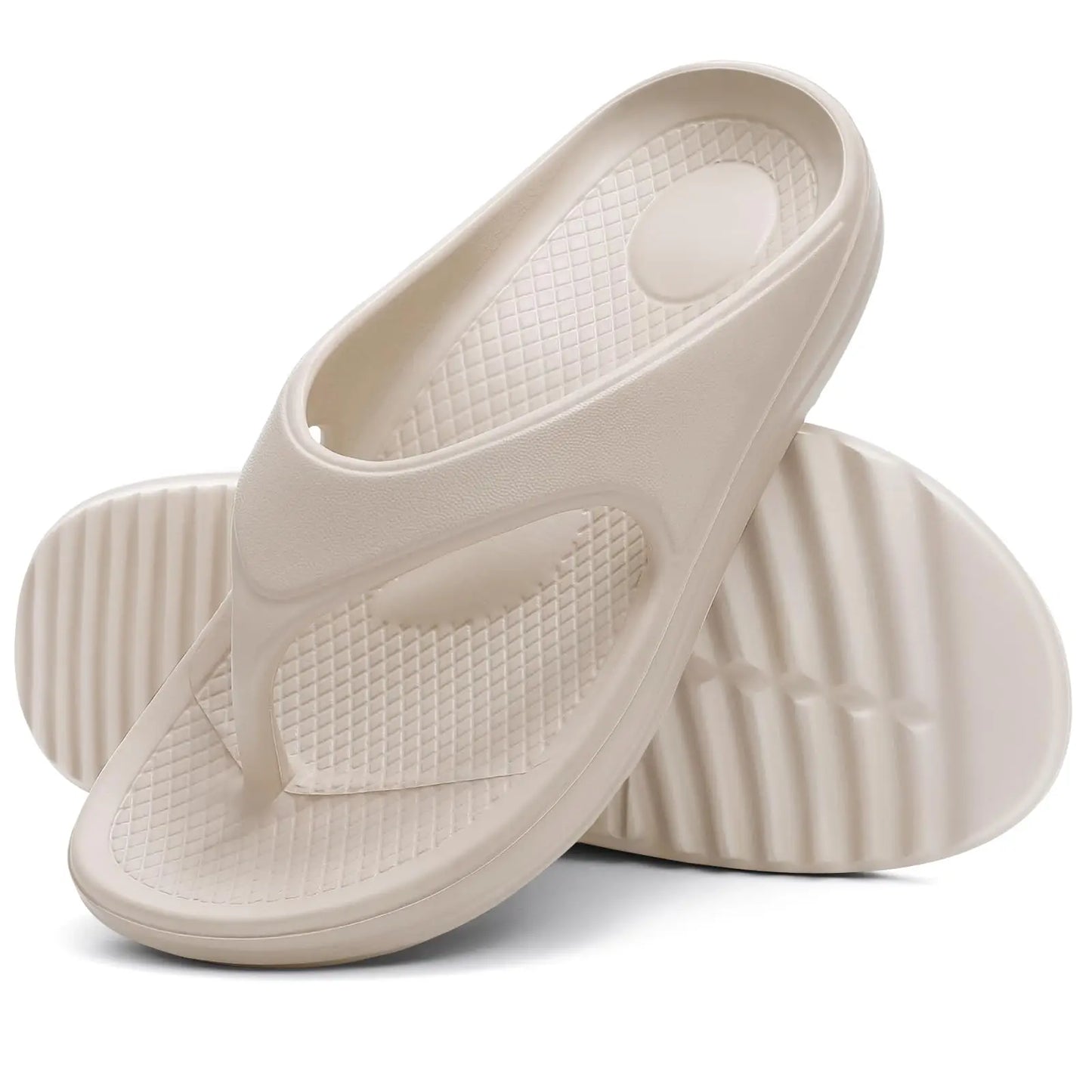 Shevalues Men's Orthopedic Sandals Fashion Couples Beach Flip Flop Summer Outdoor Soft Sandals With Arch Support Bathroom Slides