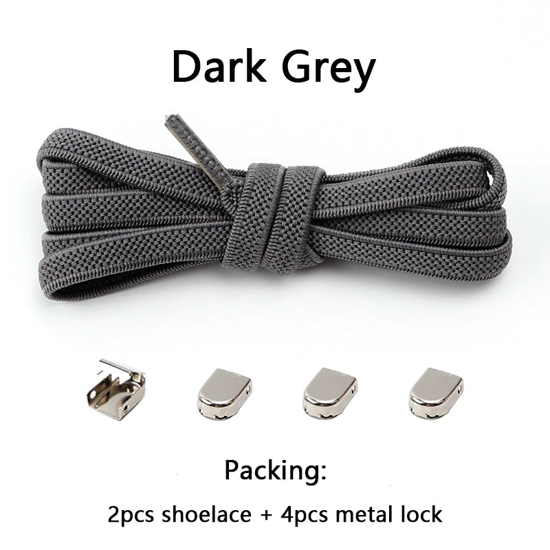 No Tie Elastic Shoe Laces One Size Fits All Adult Shoes Shoelaces for Sneakers Shoelace Tieless Flat Expand Shoestrings
