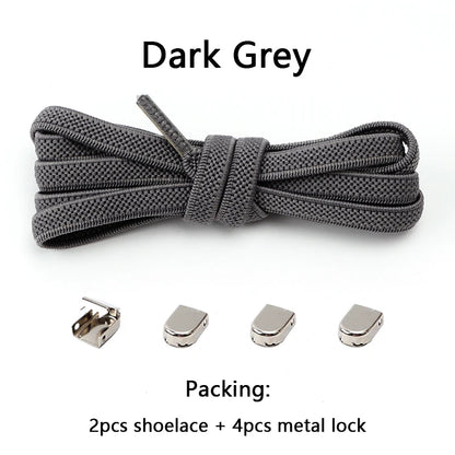 No Tie Elastic Shoe Laces One Size Fits All Adult Shoes Shoelaces for Sneakers Shoelace Tieless Flat Expand Shoestrings