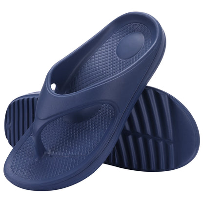 Shevalues Men's Orthopedic Sandals Fashion Couples Beach Flip Flop Summer Outdoor Soft Sandals With Arch Support Bathroom Slides