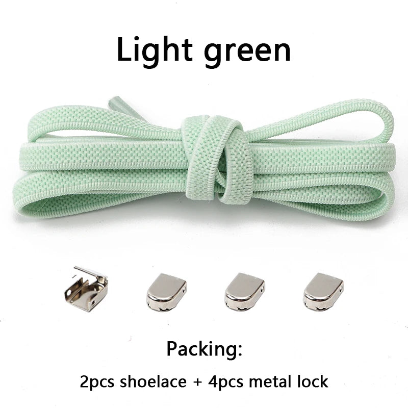 No Tie Elastic Shoe Laces One Size Fits All Adult Shoes Shoelaces for Sneakers Shoelace Tieless Flat Expand Shoestrings