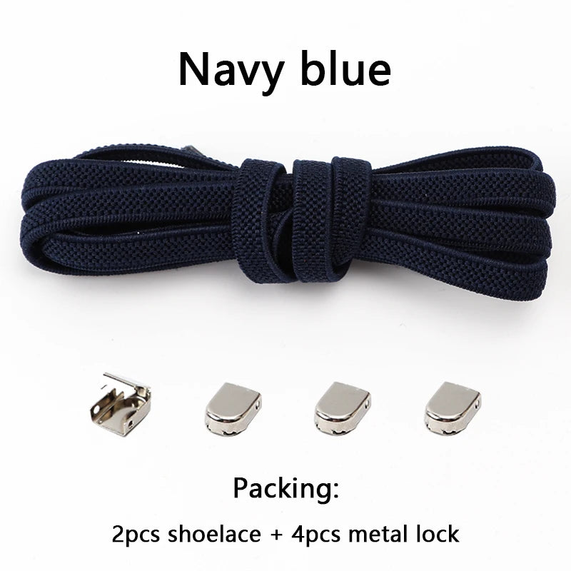 No Tie Elastic Shoe Laces One Size Fits All Adult Shoes Shoelaces for Sneakers Shoelace Tieless Flat Expand Shoestrings