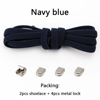 No Tie Elastic Shoe Laces One Size Fits All Adult Shoes Shoelaces for Sneakers Shoelace Tieless Flat Expand Shoestrings