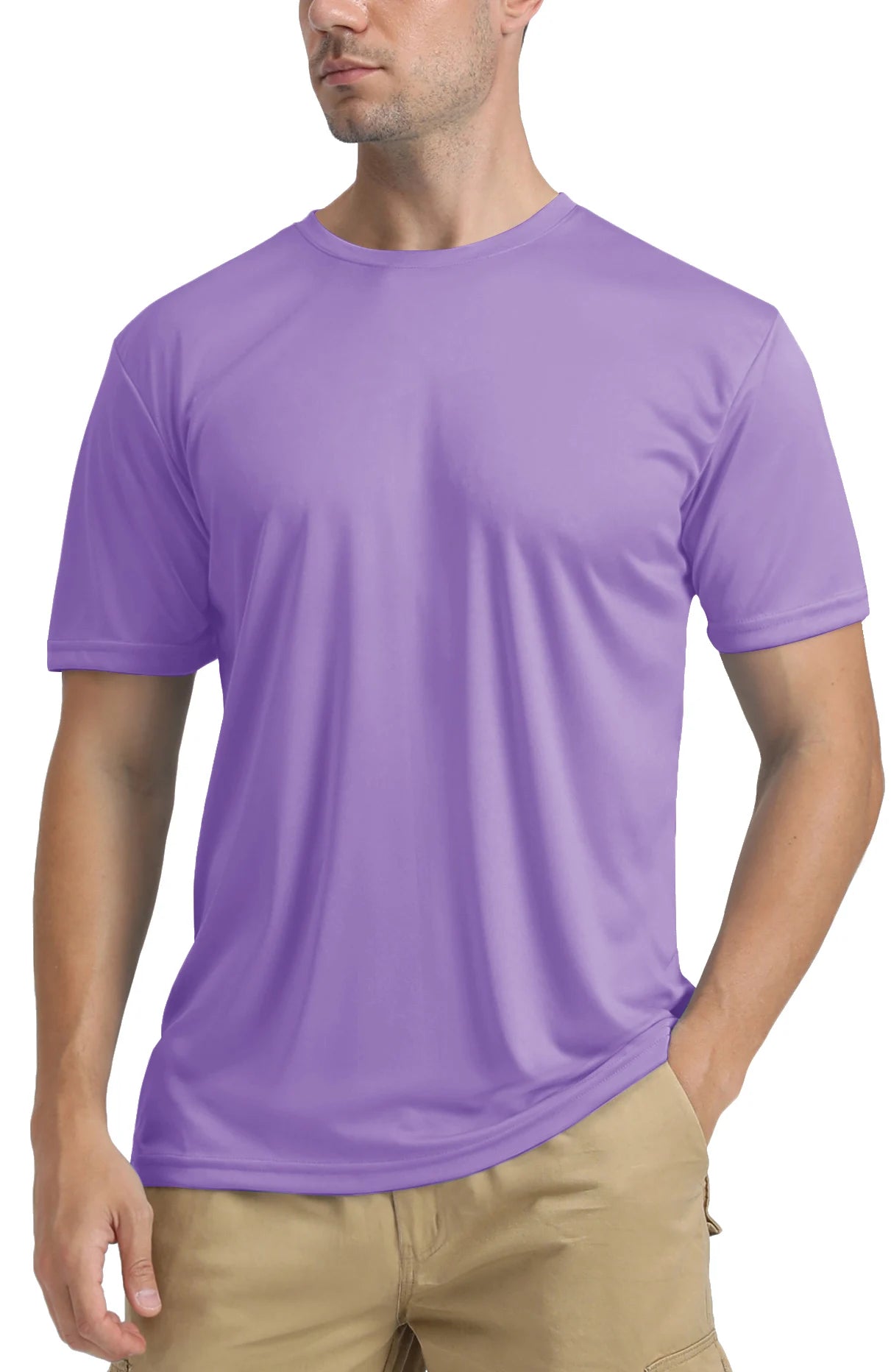 TACVASEN UPF 50+ Soft Summer T-shirts Men's Anti-UV Skin Sun Protection Performance Shirts Gym Sports Casual Fishing Tee Tops