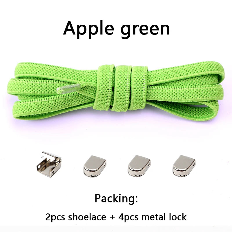 No Tie Elastic Shoe Laces One Size Fits All Adult Shoes Shoelaces for Sneakers Shoelace Tieless Flat Expand Shoestrings