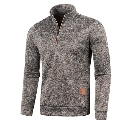 Men's Collar Half zipper Sweatshirts Spring Autumn Casual Pullover for Male Sweat Outdoor Turtleneck Coats Solid Sports Clothing