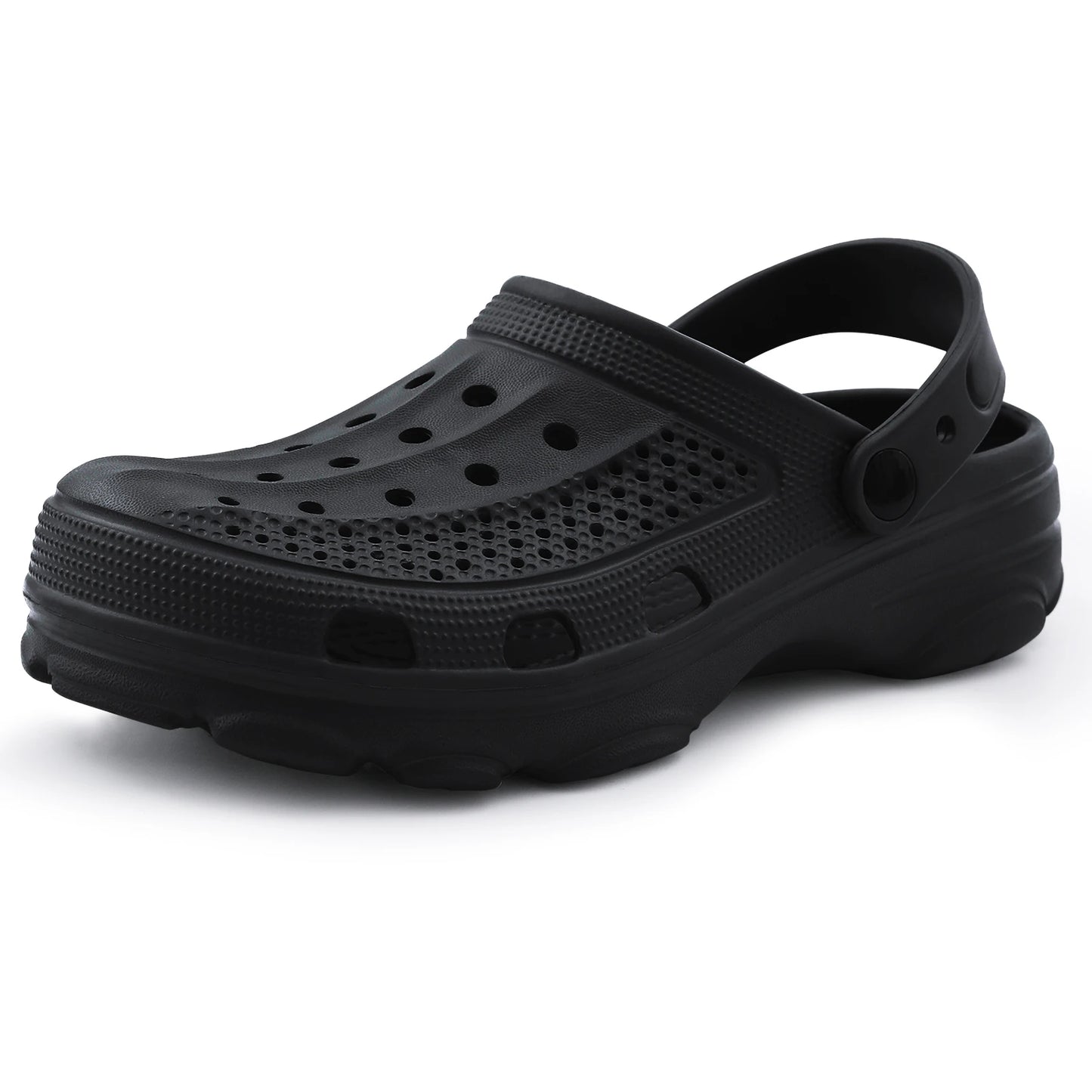 Crestar Men's Clogs Sandals Summer Holes Breathable Garden Home Sandals Fashion Outdoor Antiskid Sole Beach Slides Solid Color