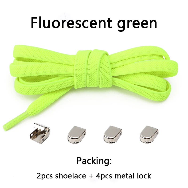No Tie Elastic Shoe Laces One Size Fits All Adult Shoes Shoelaces for Sneakers Shoelace Tieless Flat Expand Shoestrings