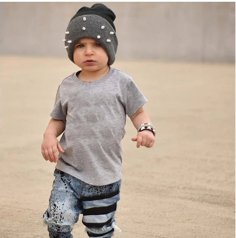 T shirt For Mens & Kids Cotton Short Sleeve Boy Tshirt Solid Color Black White Gray Mens Clothing 2-19 Year