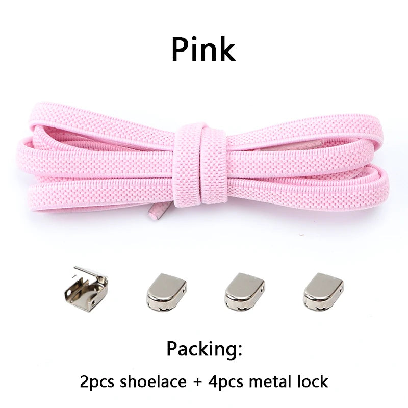 No Tie Elastic Shoe Laces One Size Fits All Adult Shoes Shoelaces for Sneakers Shoelace Tieless Flat Expand Shoestrings