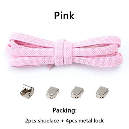 No Tie Elastic Shoe Laces One Size Fits All Adult Shoes Shoelaces for Sneakers Shoelace Tieless Flat Expand Shoestrings