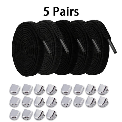 No Tie Elastic Shoe Laces One Size Fits All Adult Shoes Shoelaces for Sneakers Shoelace Tieless Flat Expand Shoestrings