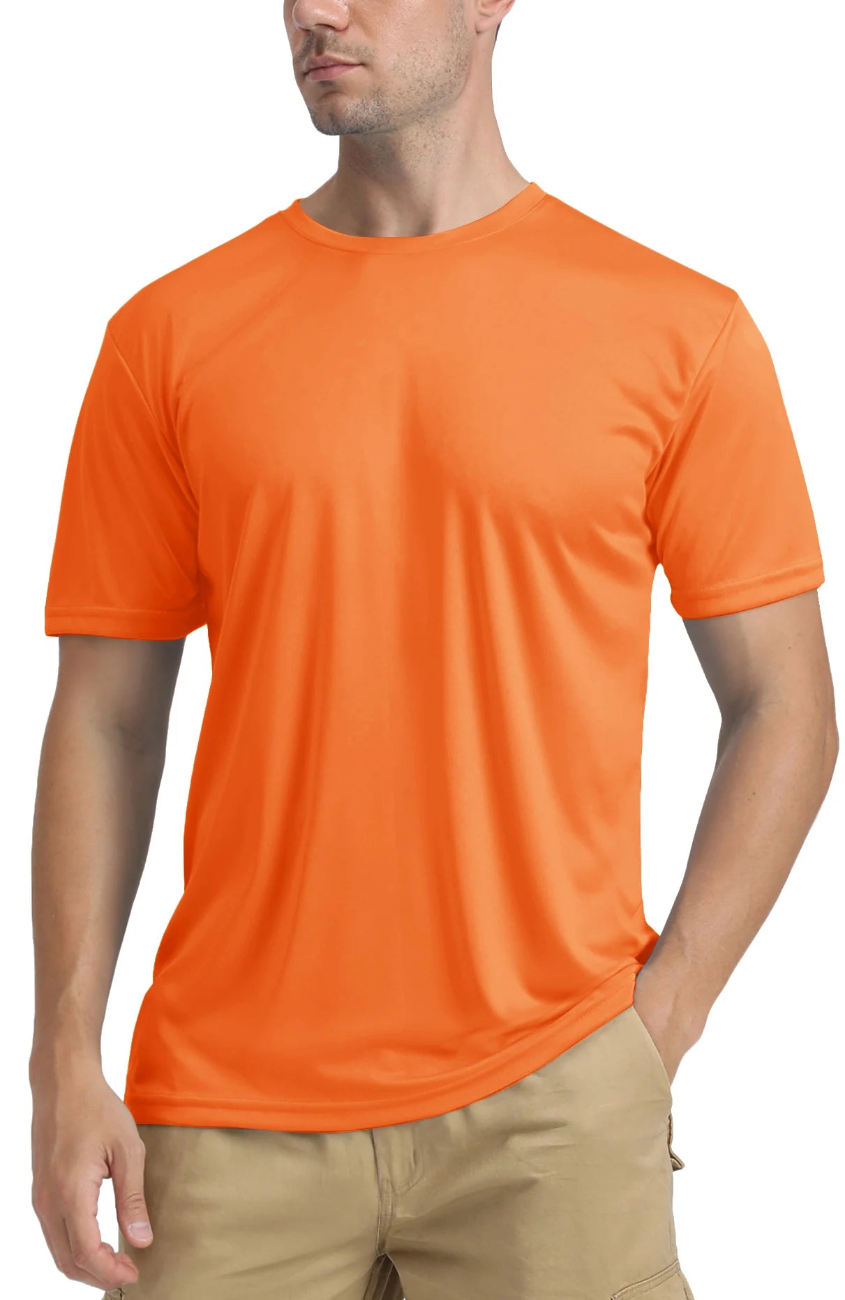 TACVASEN UPF 50+ Soft Summer T-shirts Men's Anti-UV Skin Sun Protection Performance Shirts Gym Sports Casual Fishing Tee Tops