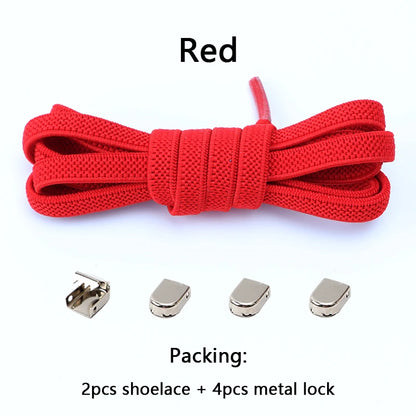 No Tie Elastic Shoe Laces One Size Fits All Adult Shoes Shoelaces for Sneakers Shoelace Tieless Flat Expand Shoestrings