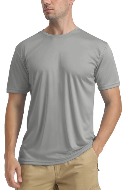 TACVASEN UPF 50+ Soft Summer T-shirts Men's Anti-UV Skin Sun Protection Performance Shirts Gym Sports Casual Fishing Tee Tops