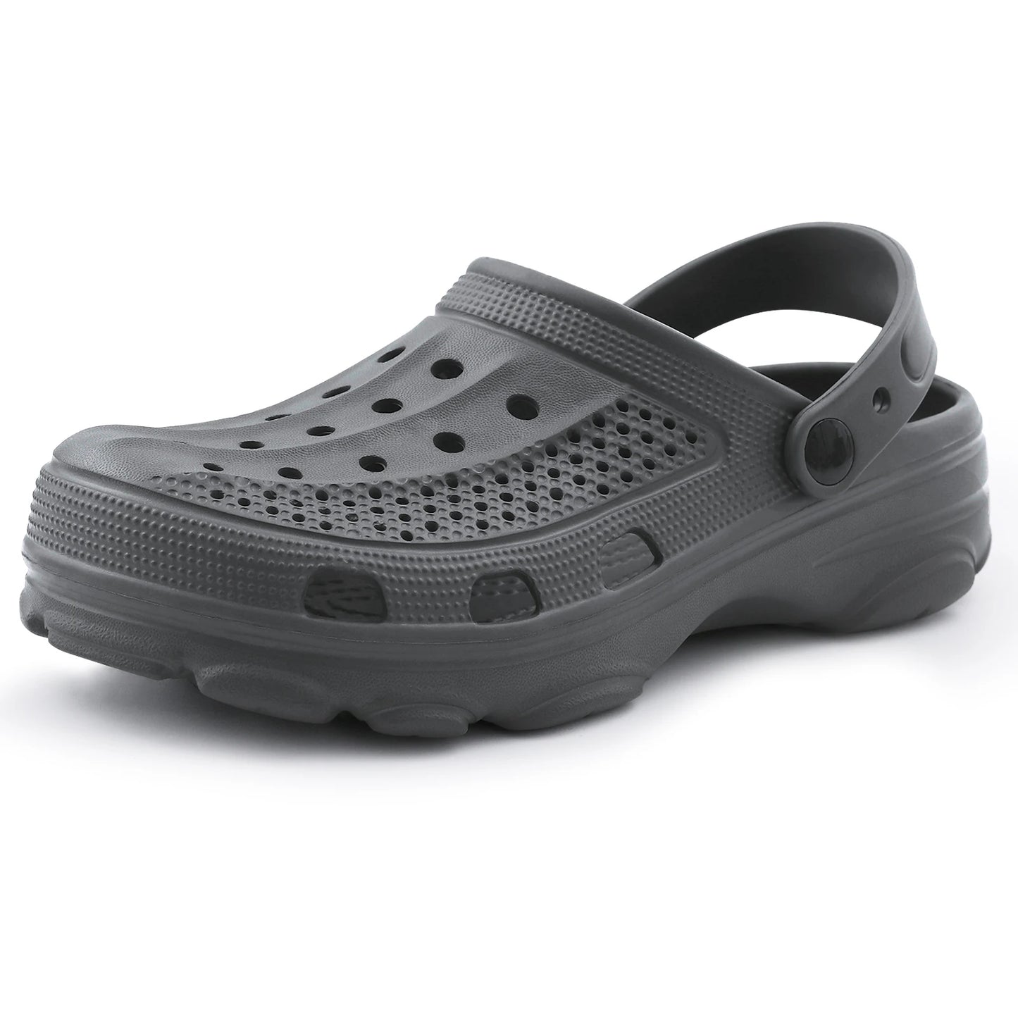 Crestar Men's Clogs Sandals Summer Holes Breathable Garden Home Sandals Fashion Outdoor Antiskid Sole Beach Slides Solid Color