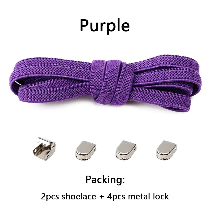 No Tie Elastic Shoe Laces One Size Fits All Adult Shoes Shoelaces for Sneakers Shoelace Tieless Flat Expand Shoestrings