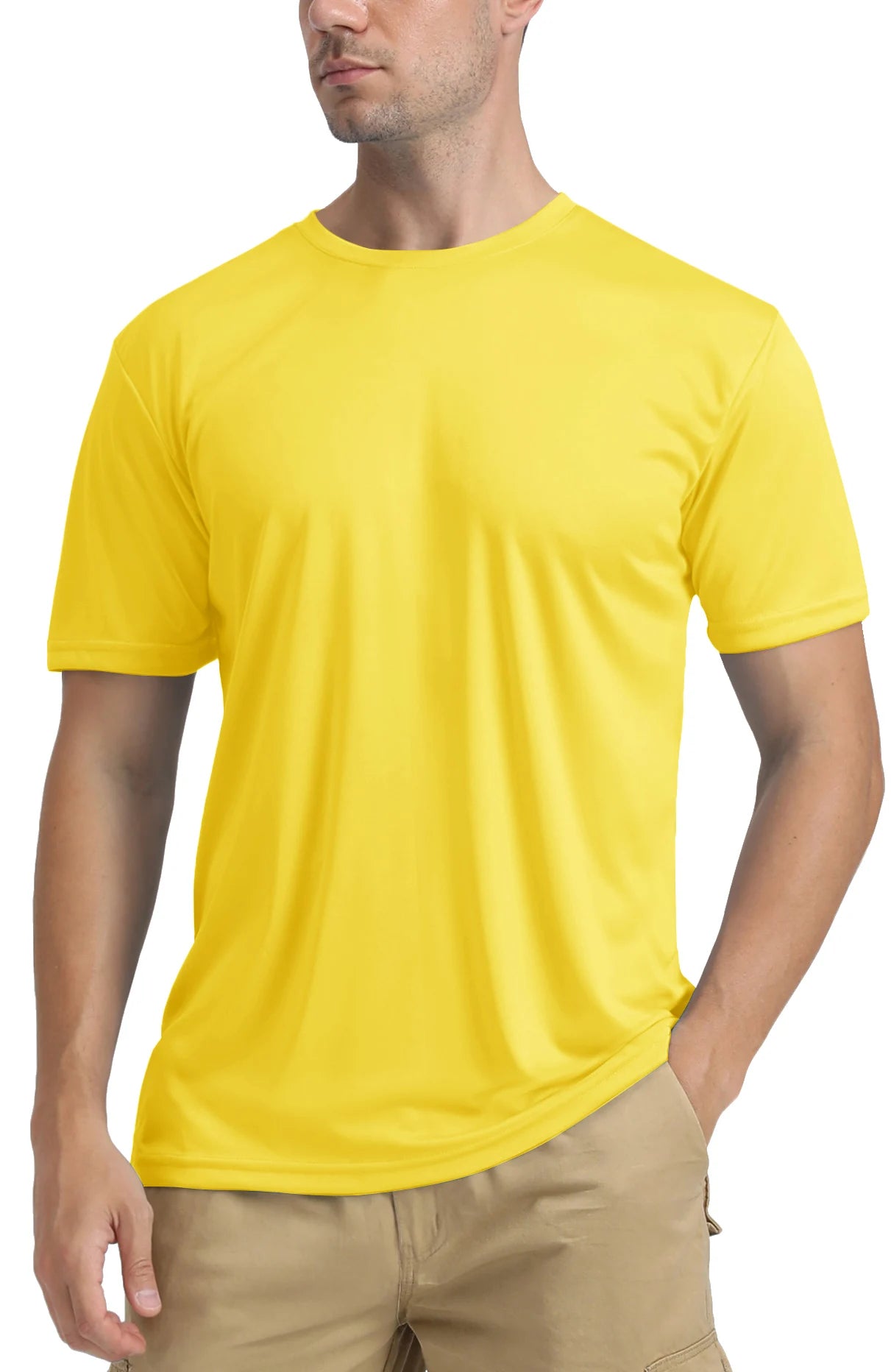 TACVASEN UPF 50+ Soft Summer T-shirts Men's Anti-UV Skin Sun Protection Performance Shirts Gym Sports Casual Fishing Tee Tops