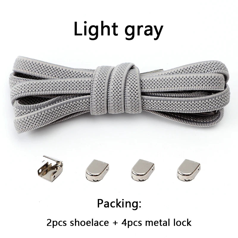 No Tie Elastic Shoe Laces One Size Fits All Adult Shoes Shoelaces for Sneakers Shoelace Tieless Flat Expand Shoestrings