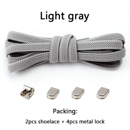 No Tie Elastic Shoe Laces One Size Fits All Adult Shoes Shoelaces for Sneakers Shoelace Tieless Flat Expand Shoestrings