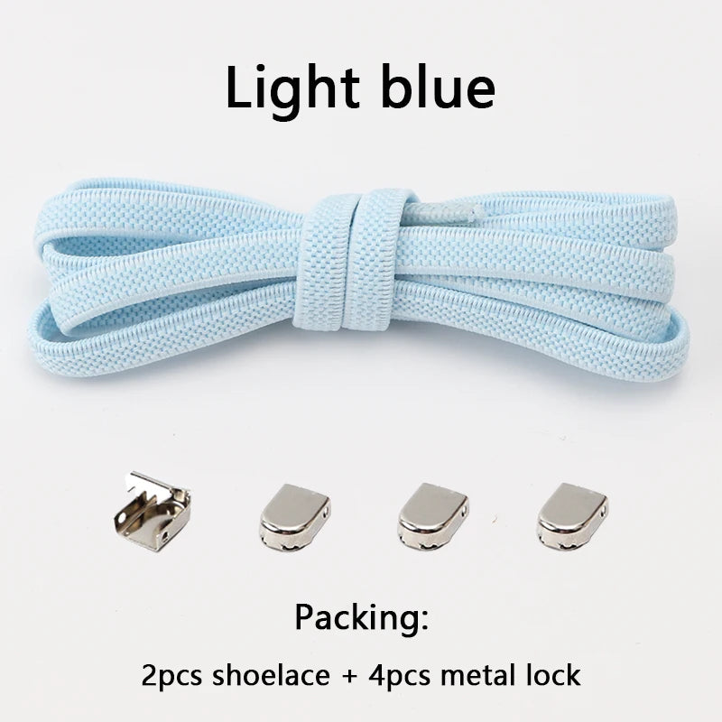 No Tie Elastic Shoe Laces One Size Fits All Adult Shoes Shoelaces for Sneakers Shoelace Tieless Flat Expand Shoestrings