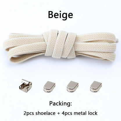 No Tie Elastic Shoe Laces One Size Fits All Adult Shoes Shoelaces for Sneakers Shoelace Tieless Flat Expand Shoestrings